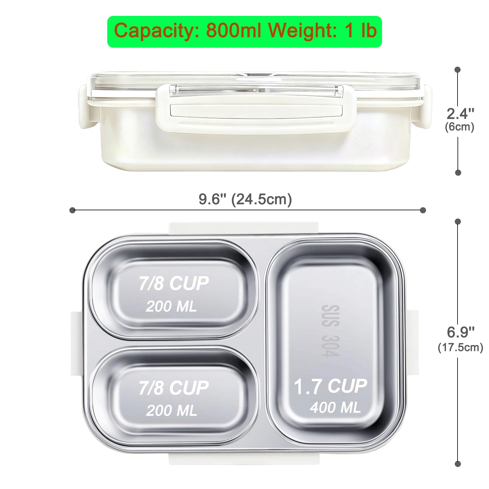 RVPYK removable stainless tray for easy cleaning after meals.
