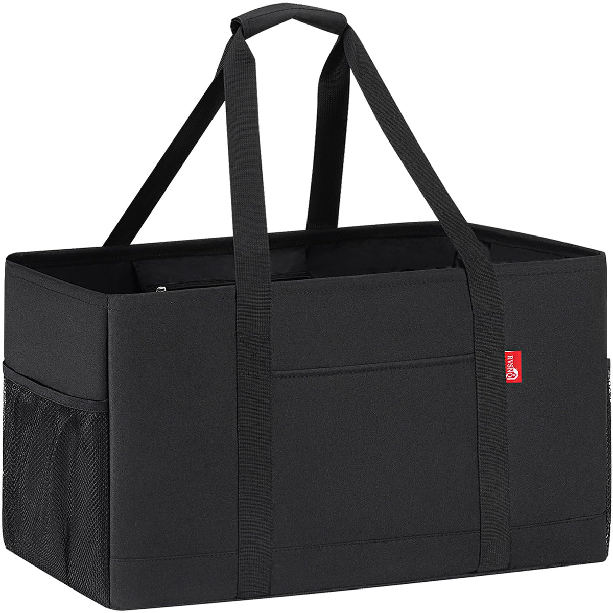 RVSNQ extra-large tote top opening for quick grocery loading
