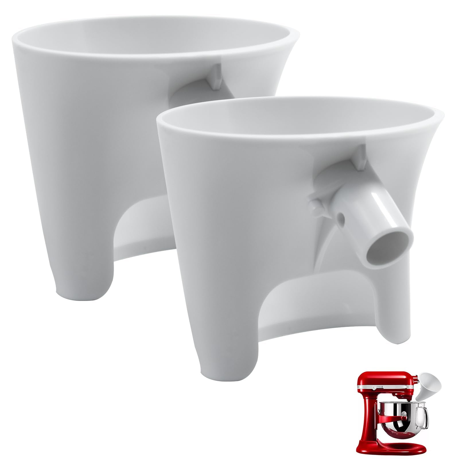 RWIXR flour funnel front view guiding precise pours for a cleaner kitchen