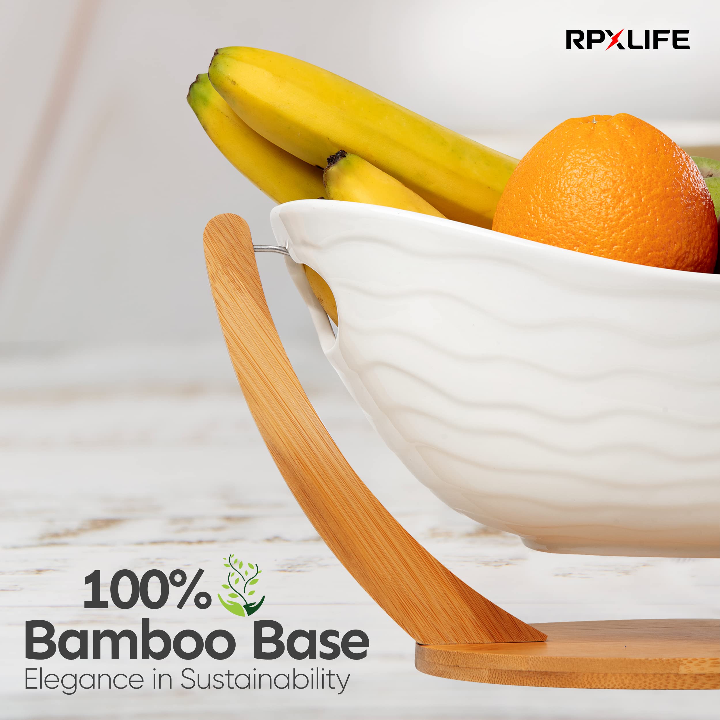 RPXLIFE decorative bowl suits salads and fruit serving displays.