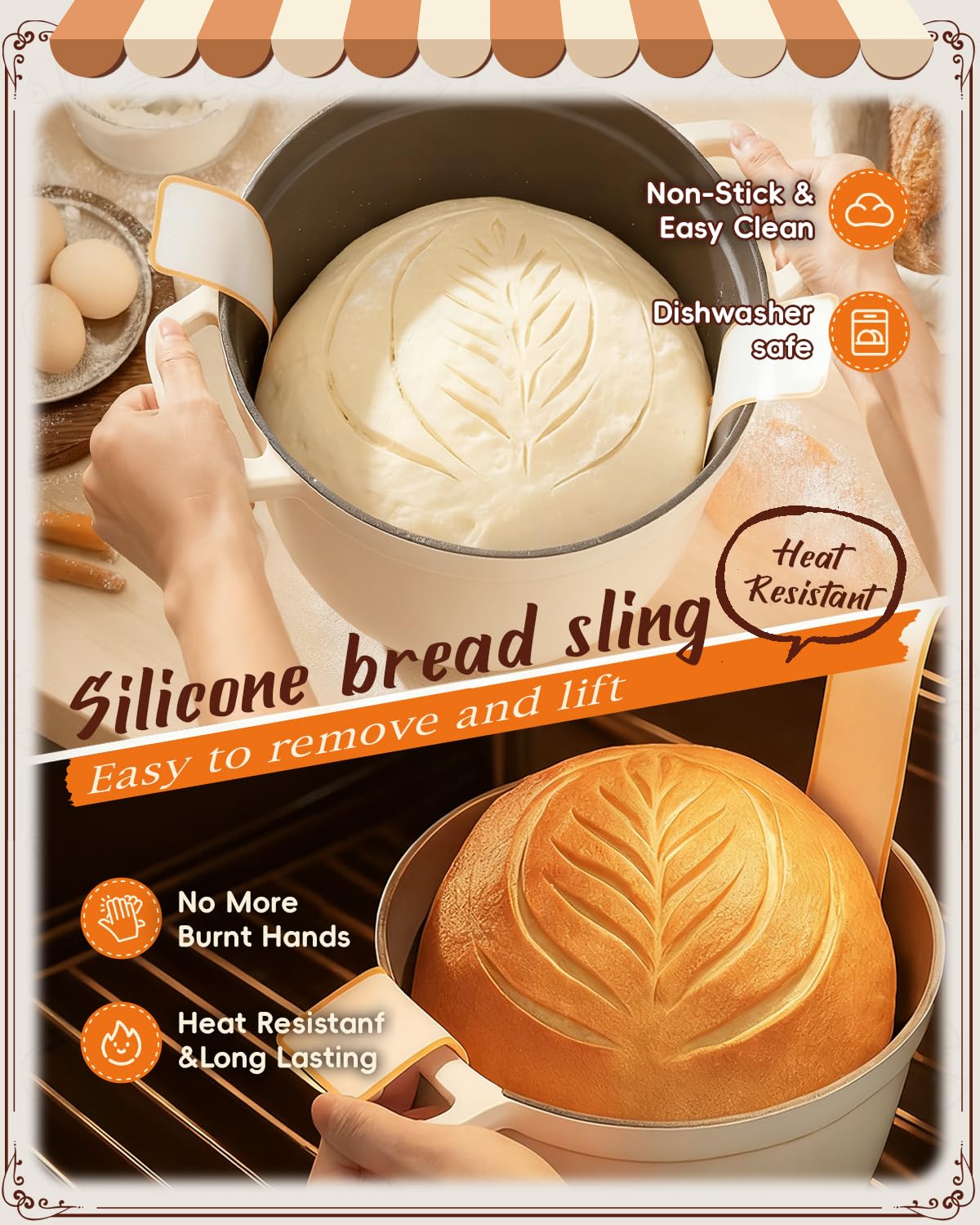 RYMTOX stainless steel scraper cleanly shapes dough