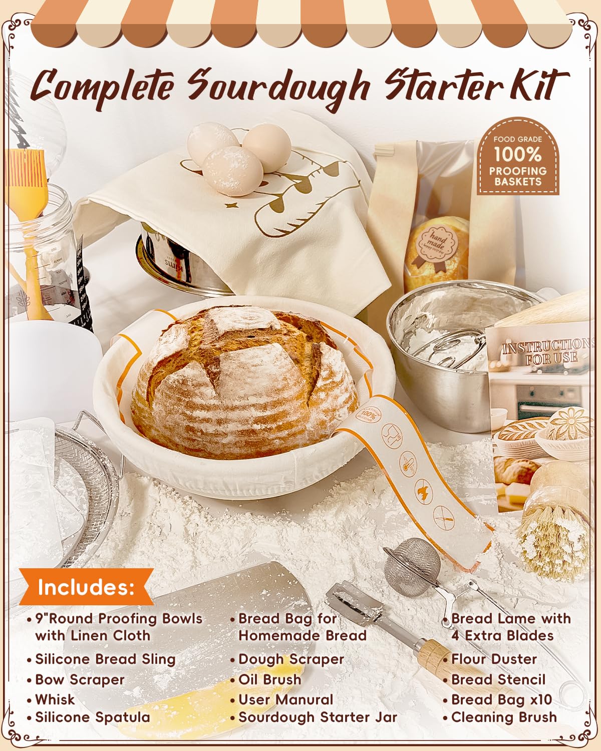 RYMTOX sourdough starter jar helps track starter activity for consistent rise