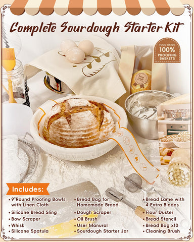 RYMTOX sourdough starter jar helps track starter activity for consistent rise