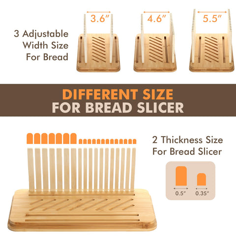 Two slicers included for different loaf sizes