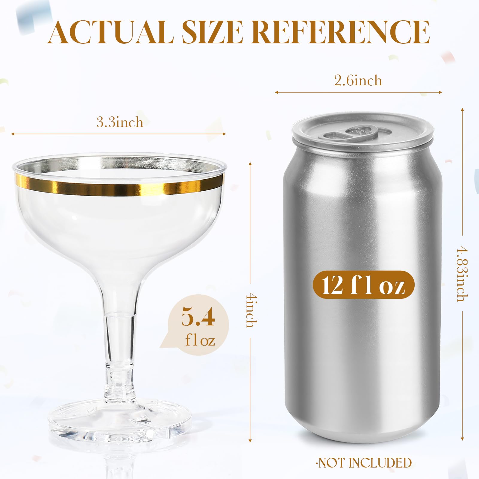 RYTOXILO plastic champagne coupes 5.4 oz, ideal for festive receptions.