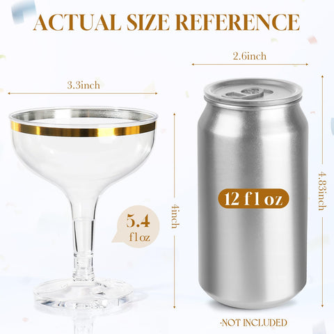 RYTOXILO plastic champagne coupes 5.4 oz, ideal for festive receptions.