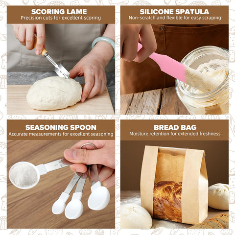 RYTOXILO sourdough recipe card guides you through beginner-friendly steps.