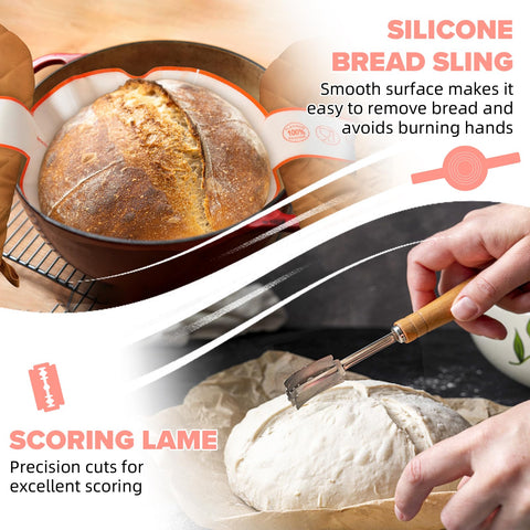 RYTOXILO dough whisk helps mix dough smoothly.