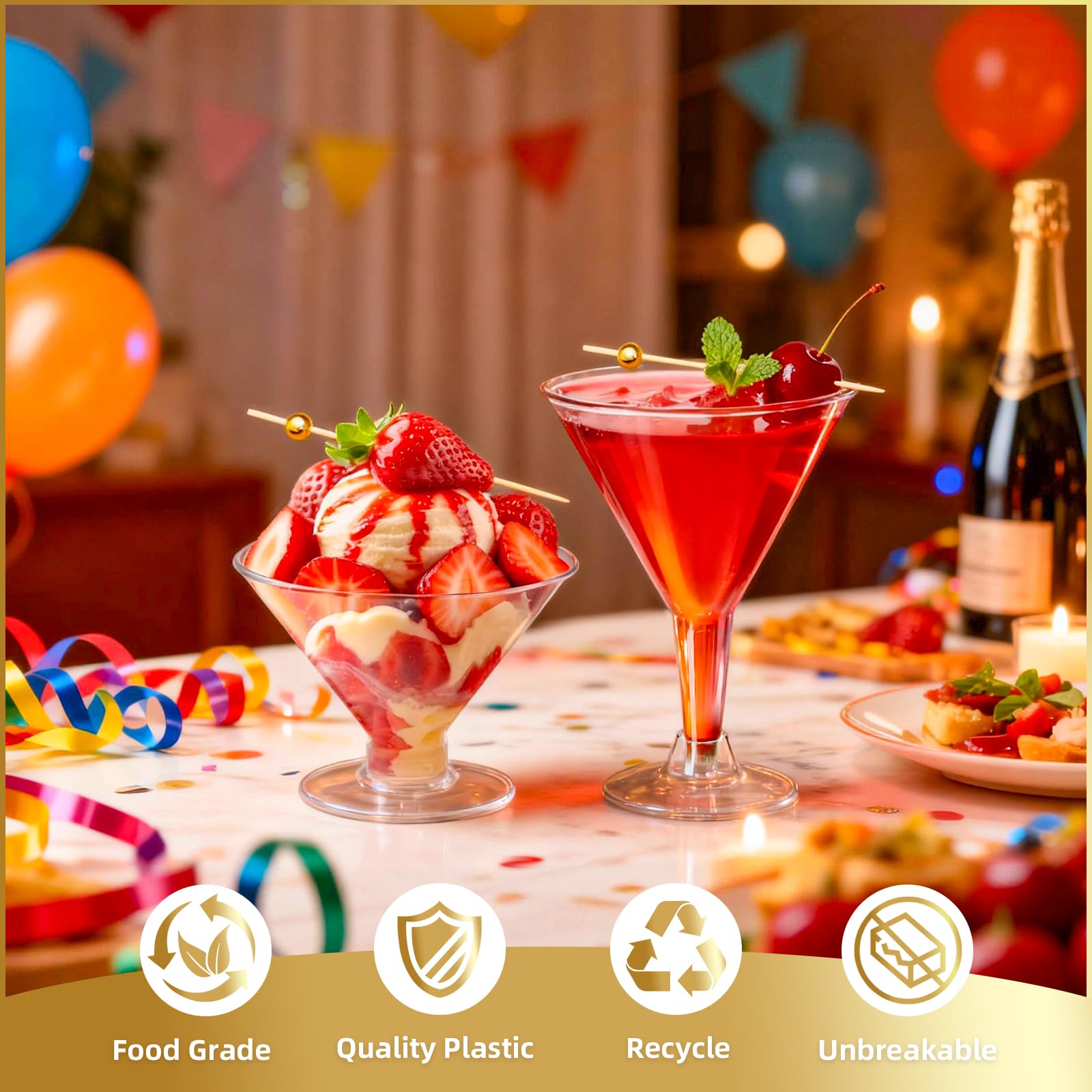 RYTOXILO durable plastic cups resist cracking during celebrations