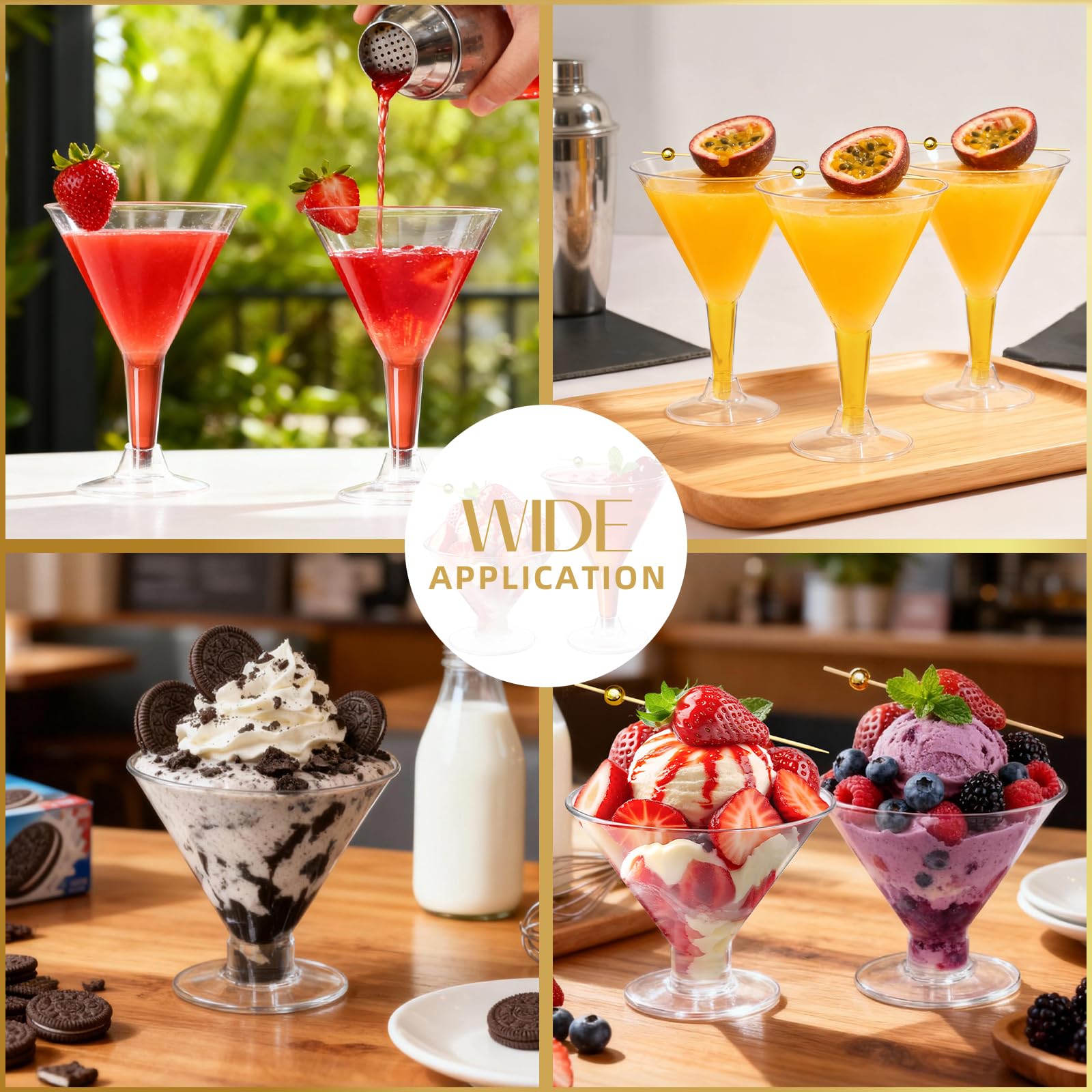 RYTOXILO clear cups enhance drink visibility for buffet presentations