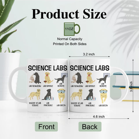 RZHV novelty lab-dog mug featuring Labrador design, great for gifts.