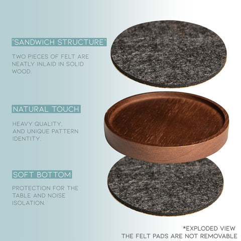 S1EGAN heat-insulation wood coaster protects the table from heat