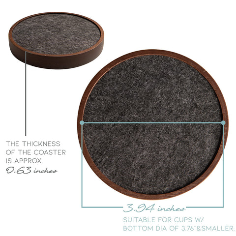 S1EGAN noise-reduction bottom wood coaster quiets the table