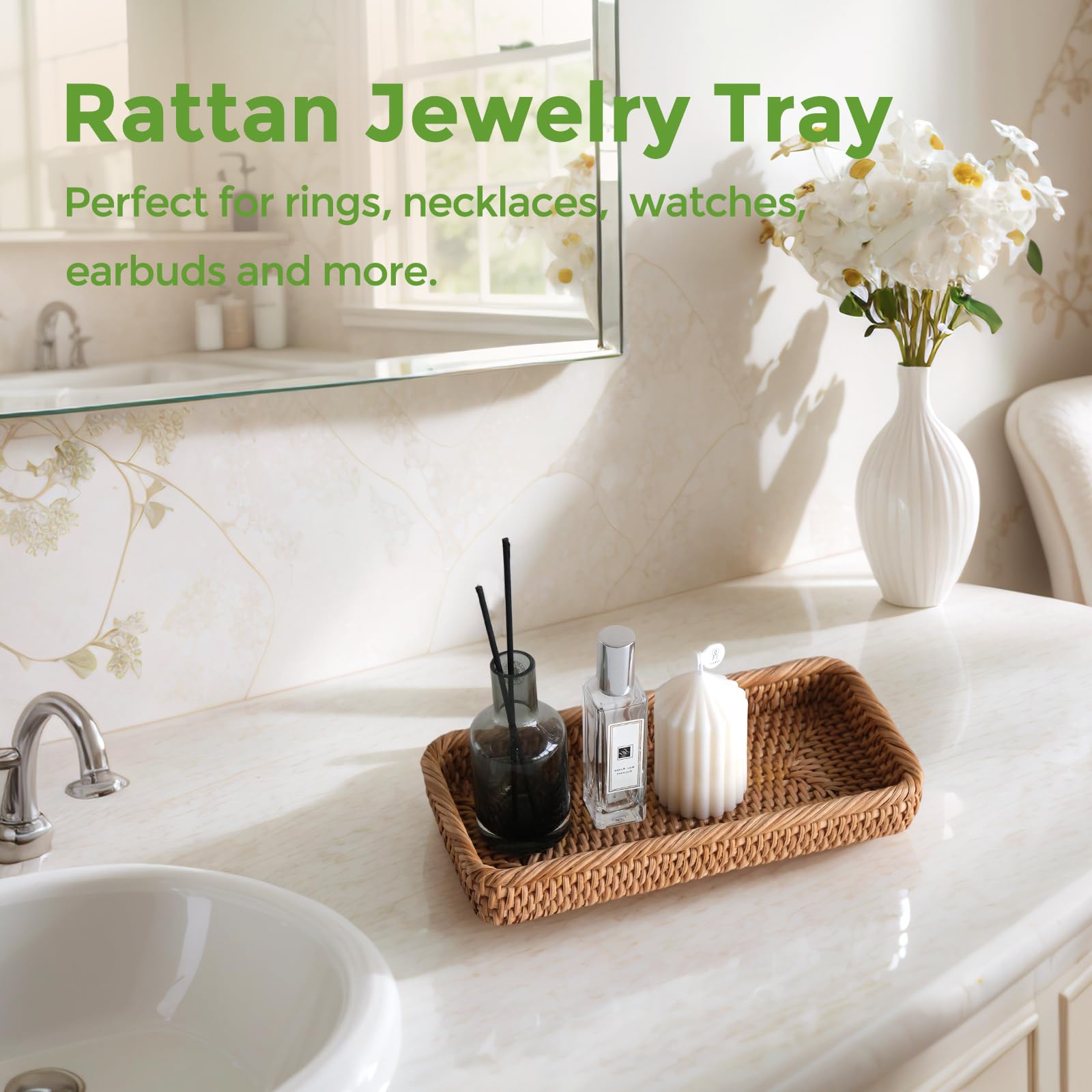 S310 perfume tray for vanity keeps bottles and scents artfully displayed