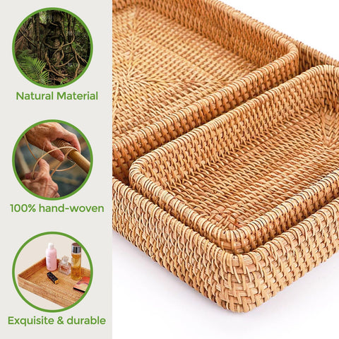S310 rattan baskets on counter show versatile storage and easy access.