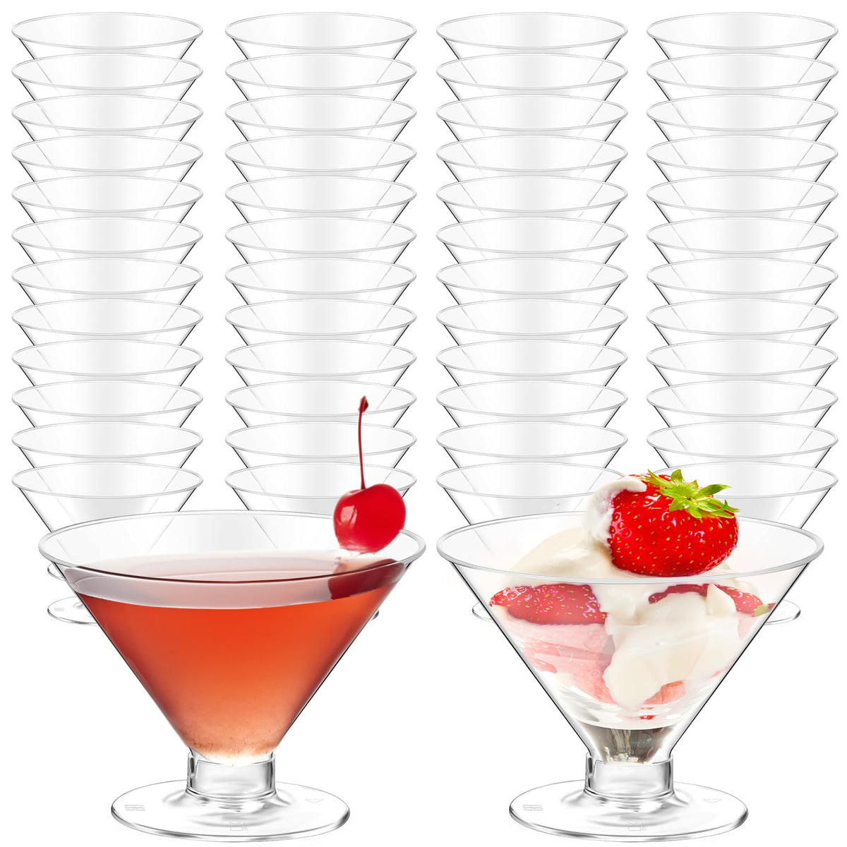 S8686S disposable martini glasses 5oz pack for party serving.