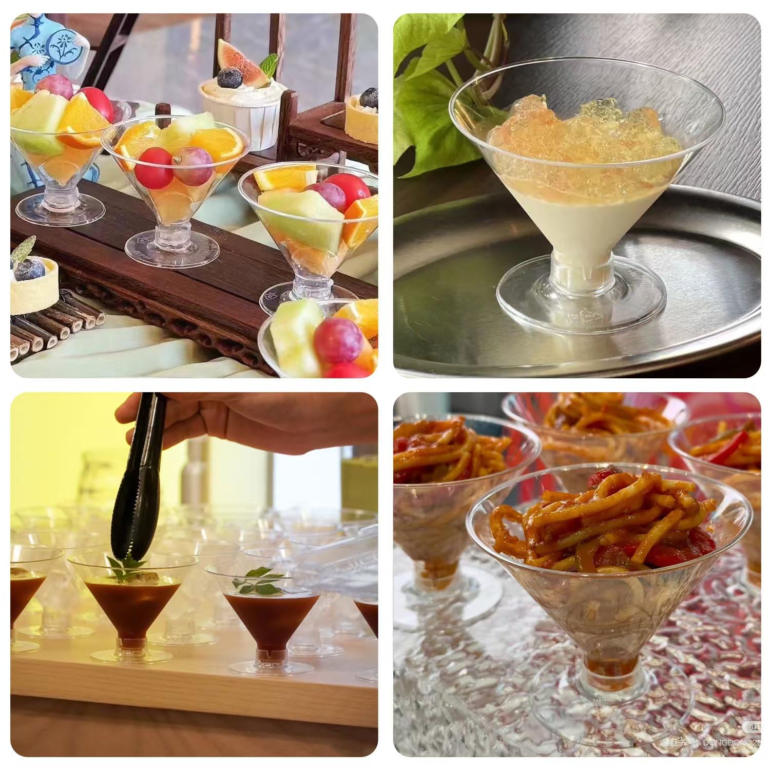 S8686S durable shatter-resistant plastic martini glasses for outdoor events.