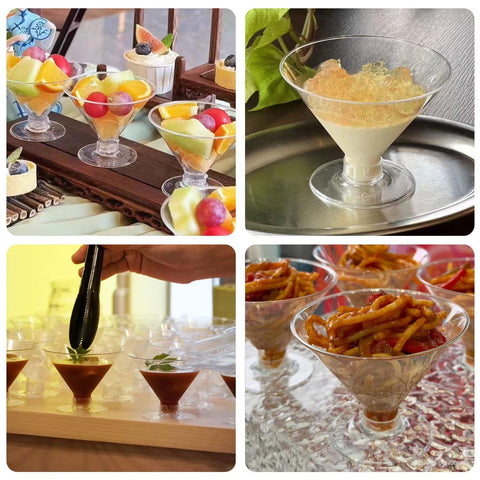 S8686S durable shatter-resistant plastic martini glasses for outdoor events.