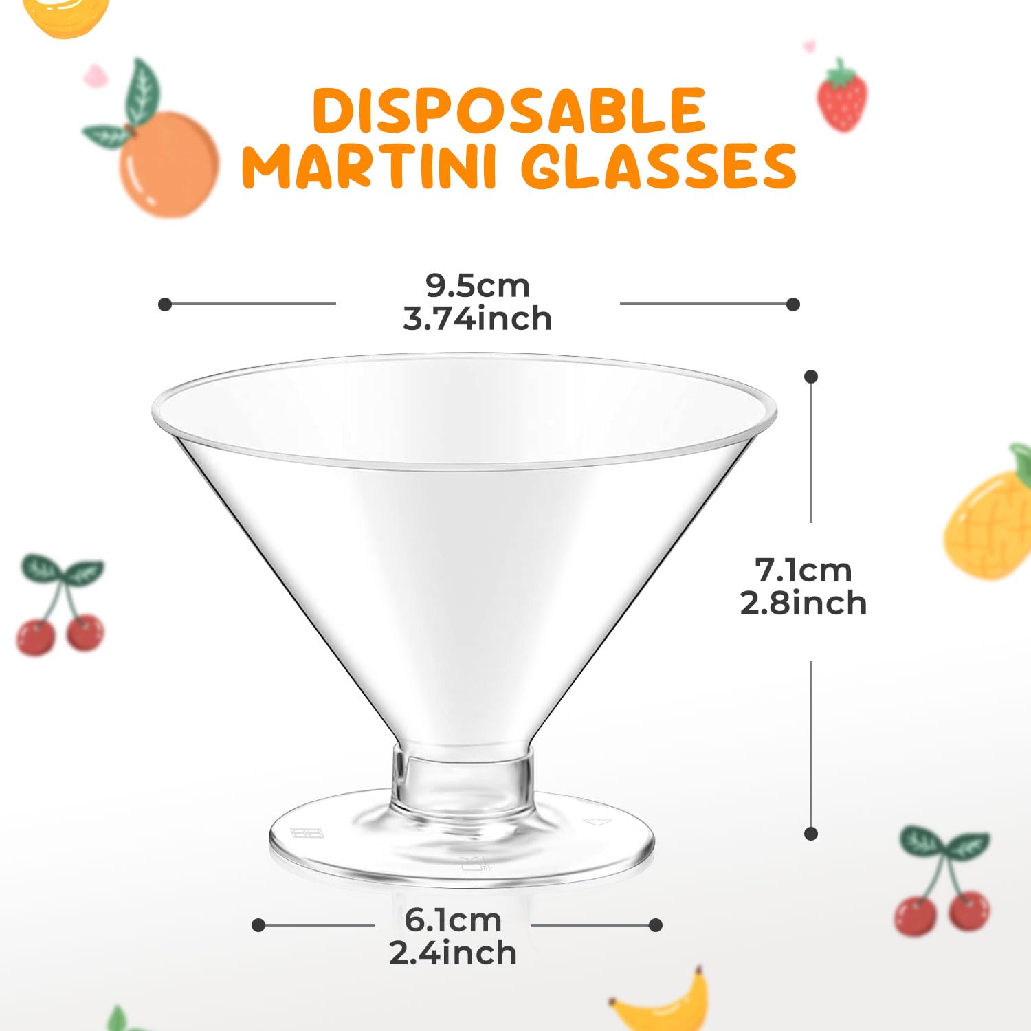 S8686S elegant dessert martini glasses for cocktails and desserts.