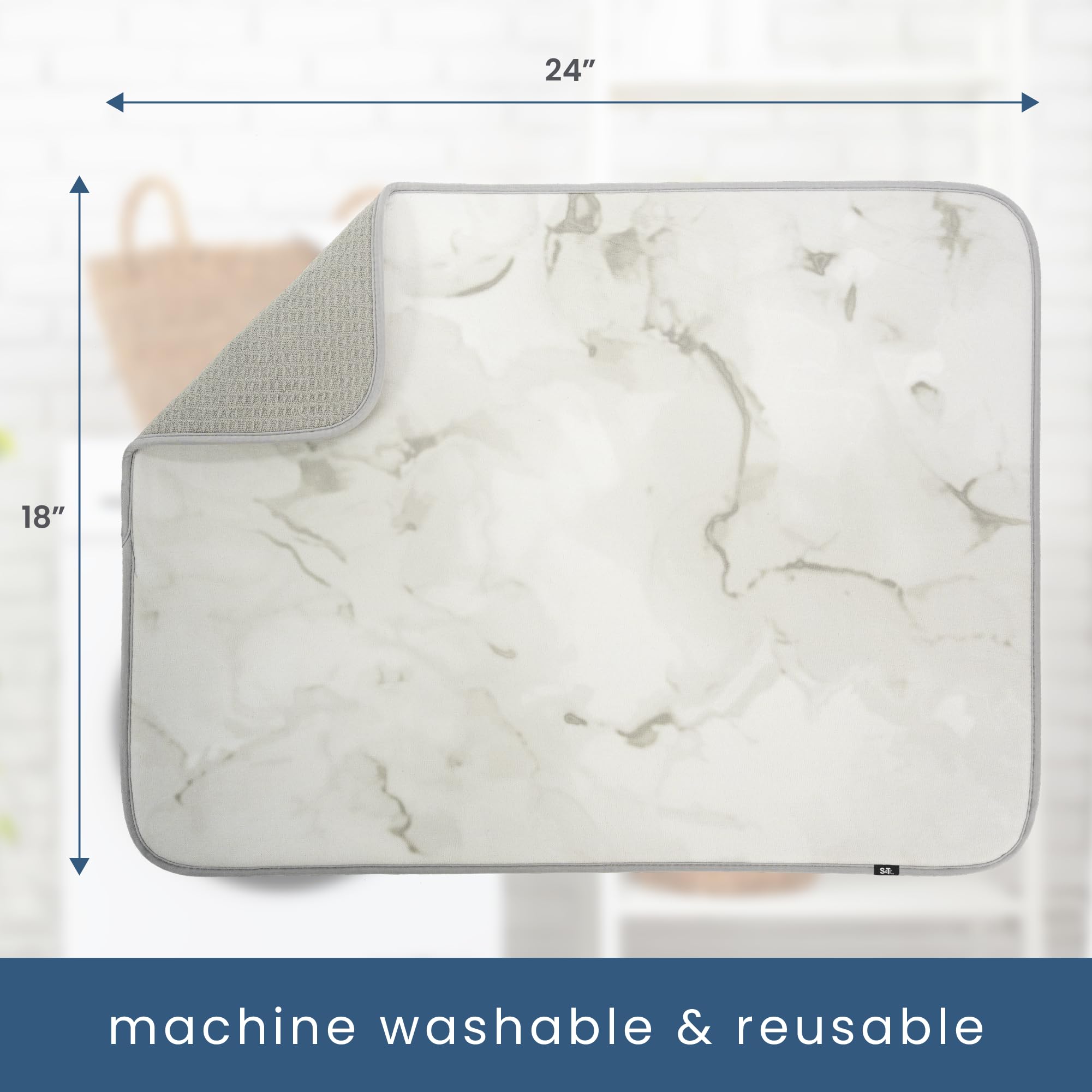 S&T INC. XL mat is reusable and machine washable for easy care