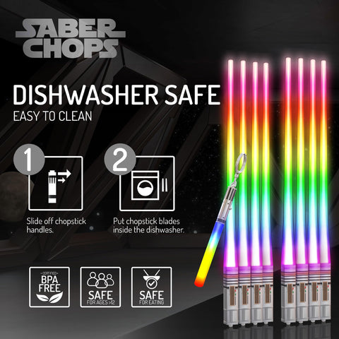 Saber Chops BPA-free plastic keeps meals safe.