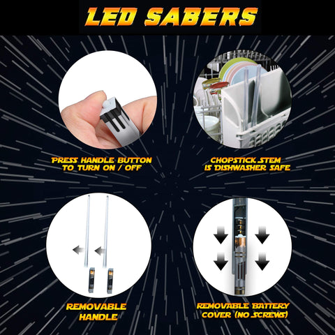 Saber Chops BPA-free plastic ensures safe, reusable dining with flair