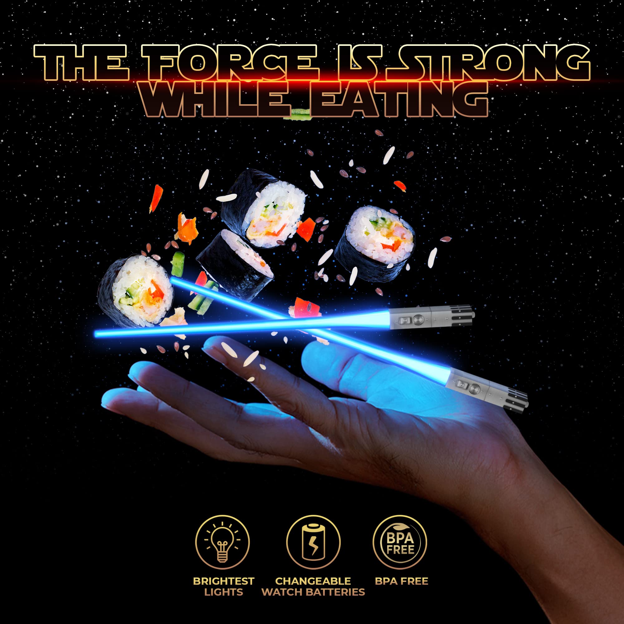 Saber Chops Millennium Falcon keychain bottle opener included for practical gifts.