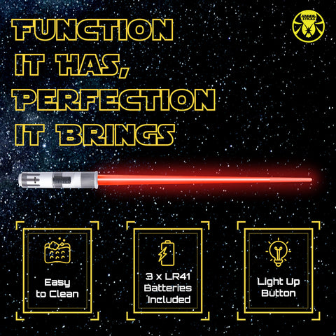 SaberSticks lightsaber chopsticks on table adding sci fi dining vibe