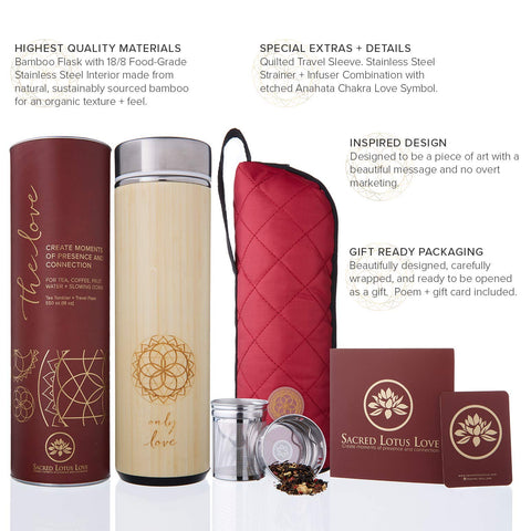 Secure lid and sleeve on Sacred Lotus Love tumbler for comfortable handling.