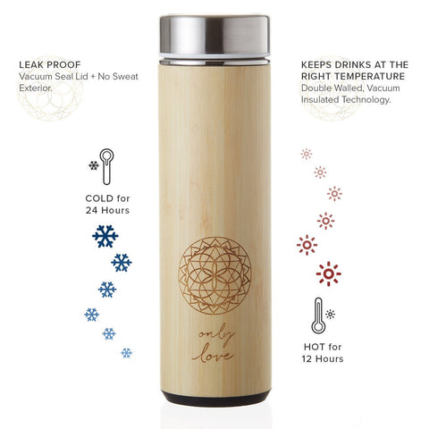Gift-ready Sacred Lotus Love tumbler packaging with sleeve included.