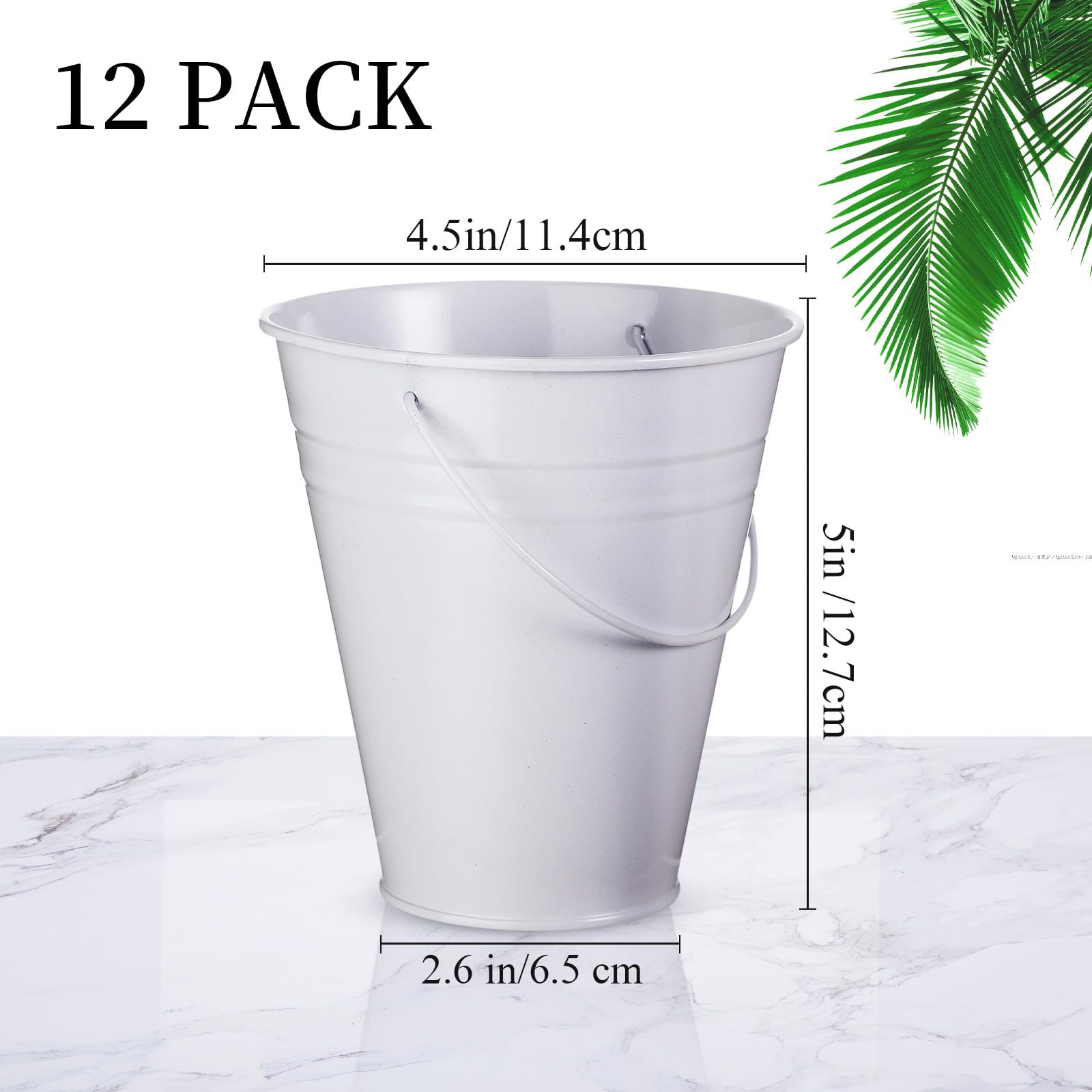 Sadnyy buckets used as centerpiece-ready decor with rustic charm for events.