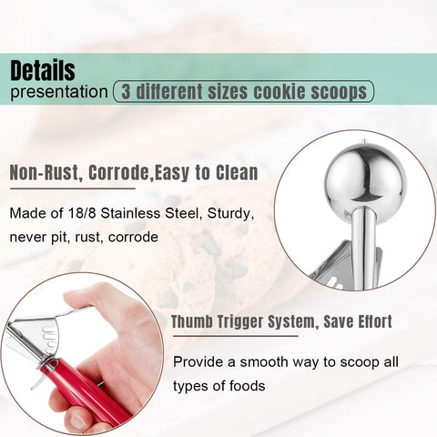 Saebye trigger-release system for effortless scooping.