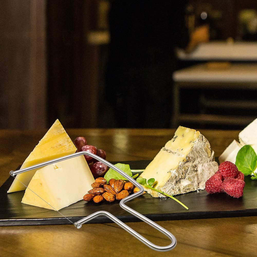 S Aeon Design cheese slicer stainless steel body for long-lasting use.