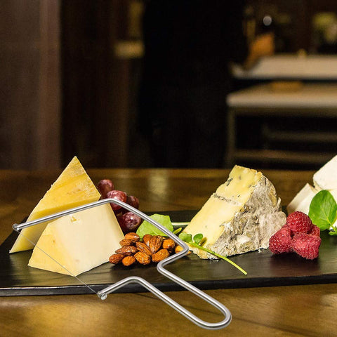 S Aeon Design cheese slicer stainless steel body for long-lasting use.