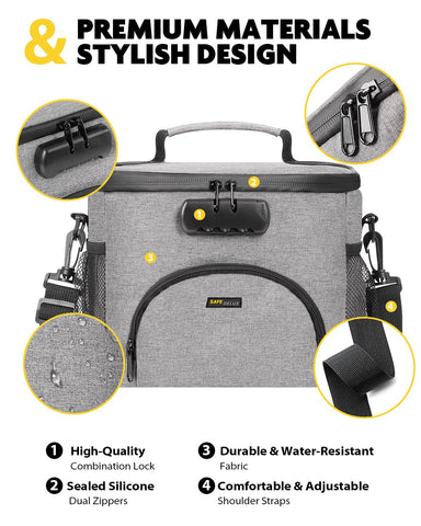 SafeDelux insulated lunch bag gift idea for daily lunches and picnics.