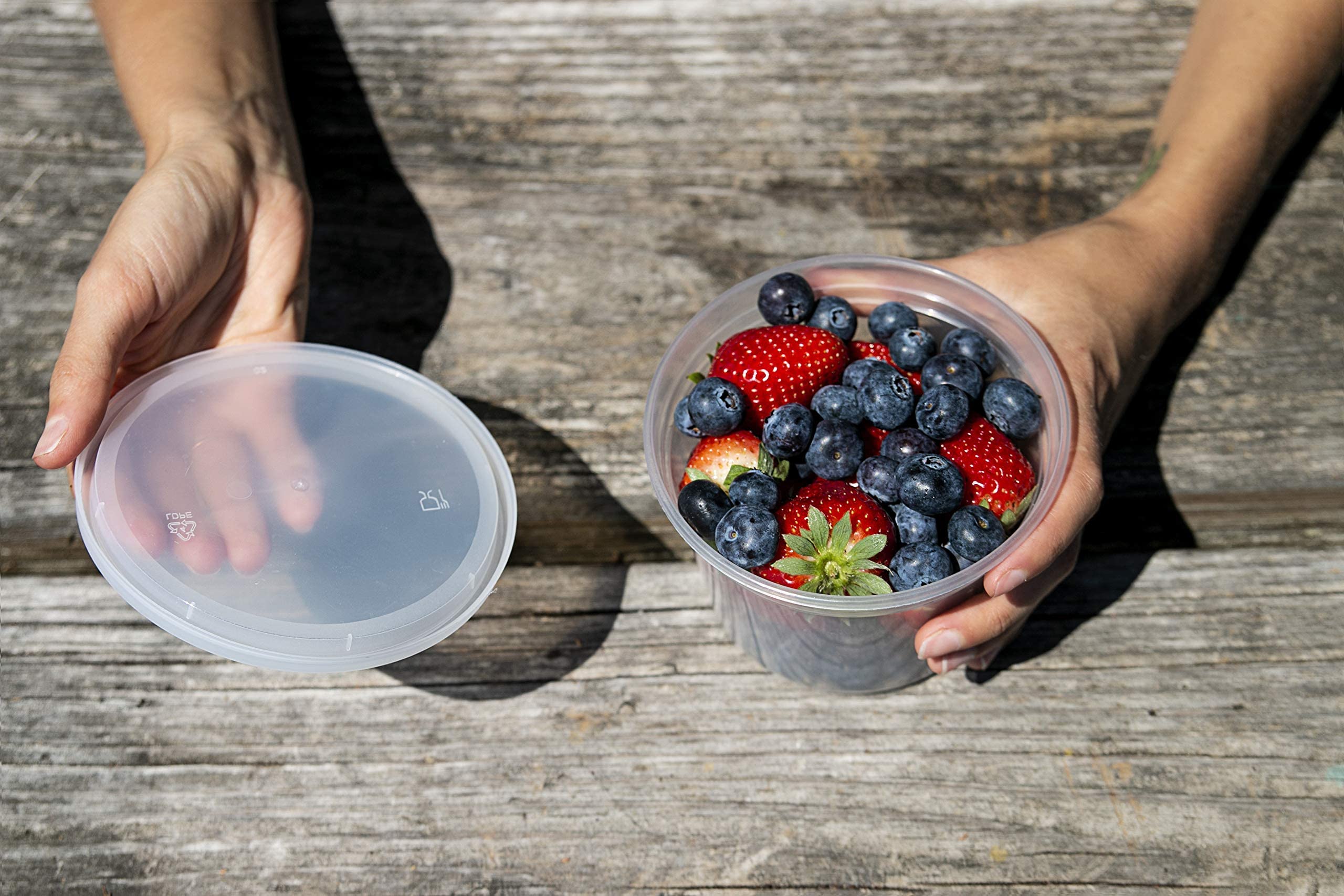 SafeWare BPA-free plastic storage vessels for durable, reusable meals