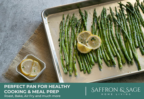 Saffron & Sage commercial-grade cookie sheet suitable for busy kitchens.