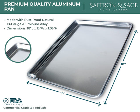 Saffron & Sage easy-clean baking pan simplifies cleanup after baking.