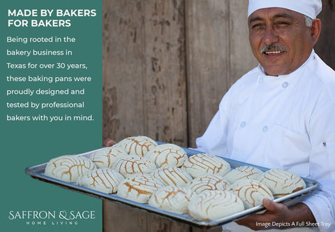 Saffron & Sage precision-design half-sheet pan for versatile sheet meals.