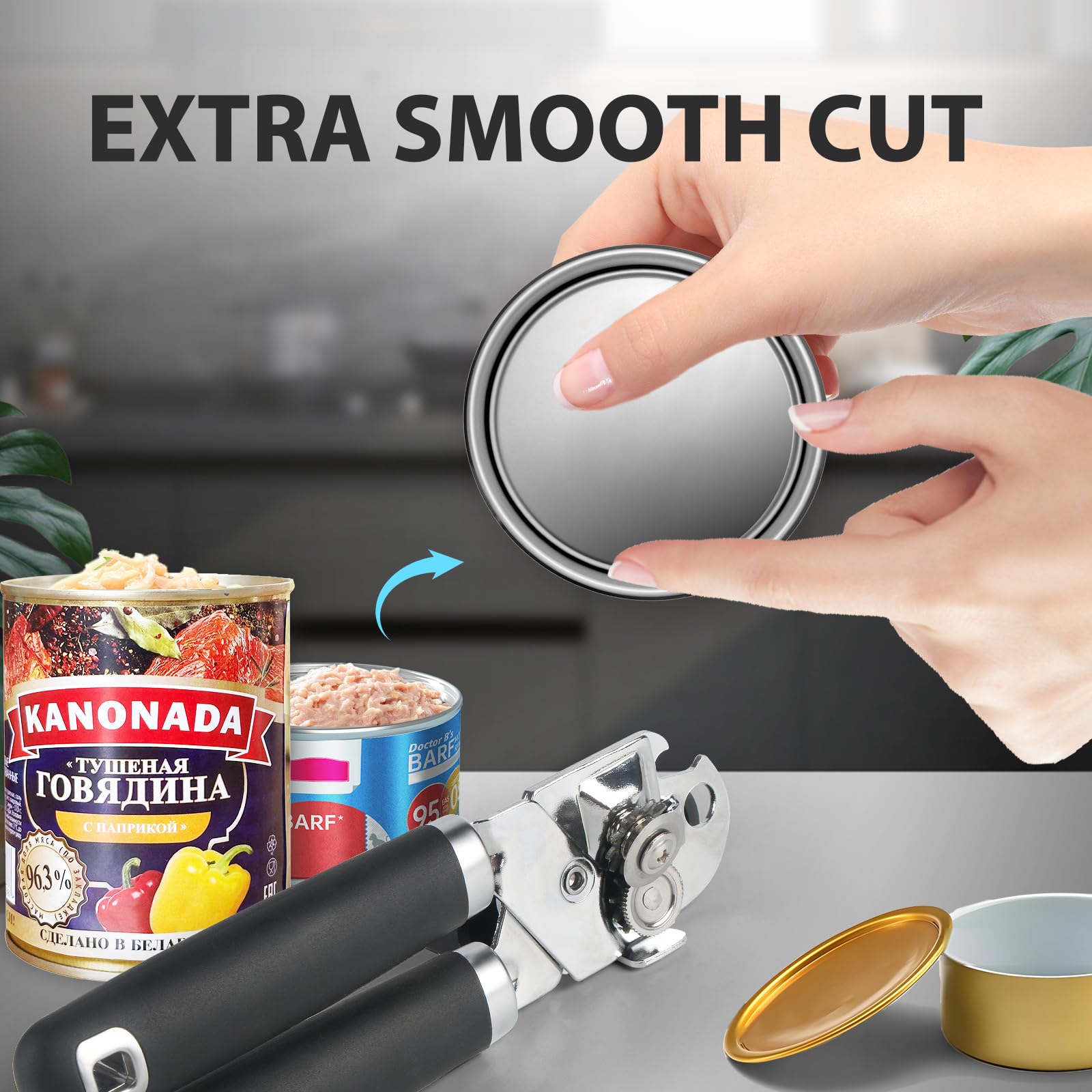 Safring can opener easy-clean storage design for wall hanging and quick access.