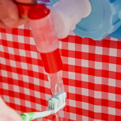 Sagan Life AquaBrick dispensing setup at beach or park for gatherings.