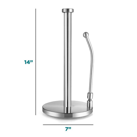 Sagler adjustable spring-arm supports rolls of various sizes for one-handed tearing.