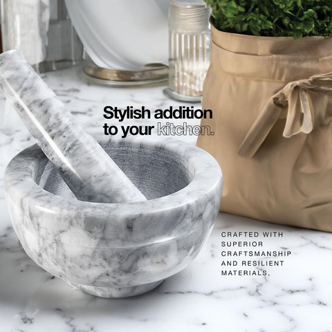 Sagler elegant kitchen display mortar and pestle on countertop