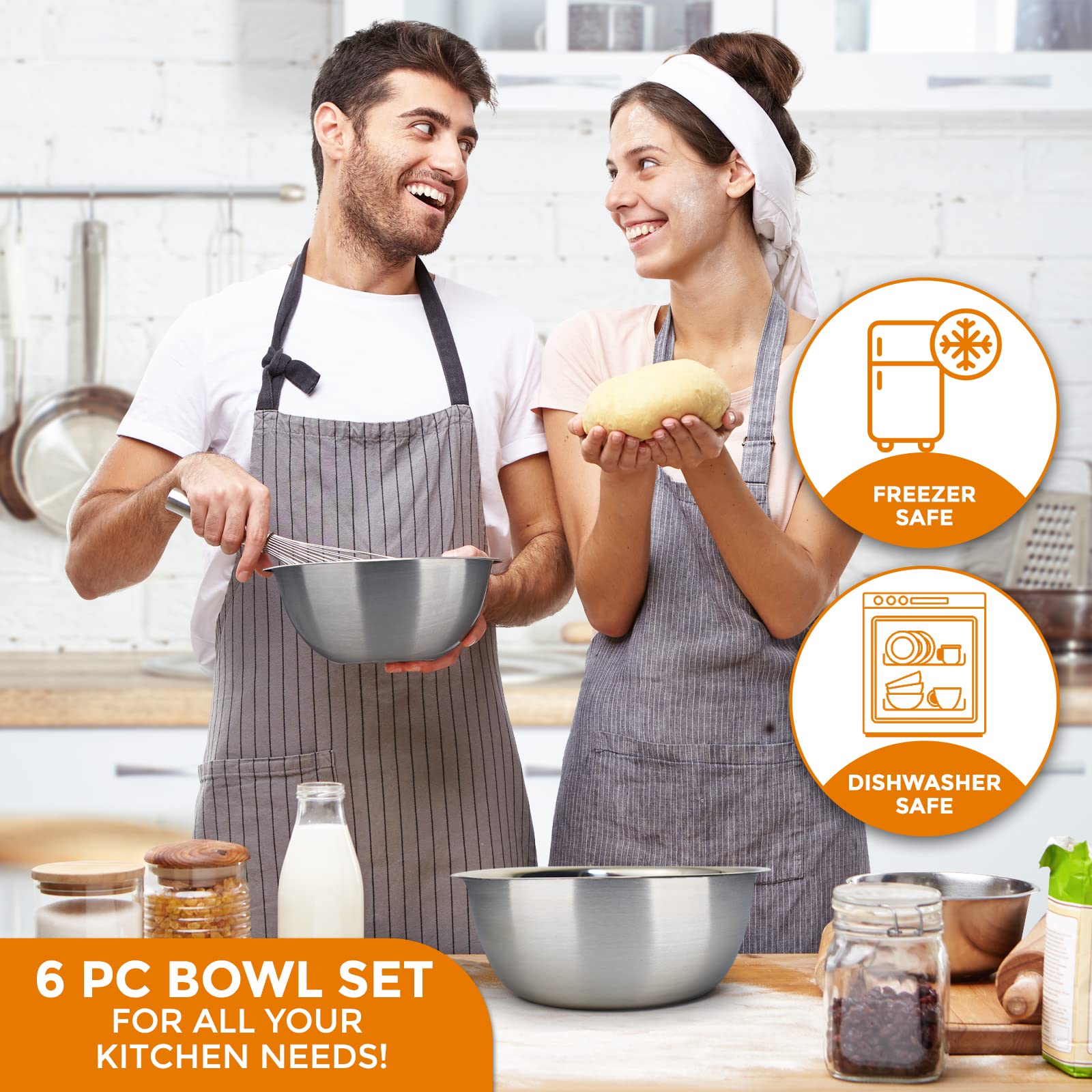 Sagler stainless steel bowls are dishwasher safe and durable