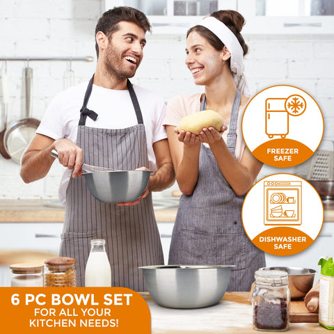 Sagler stainless steel bowls are dishwasher safe and durable