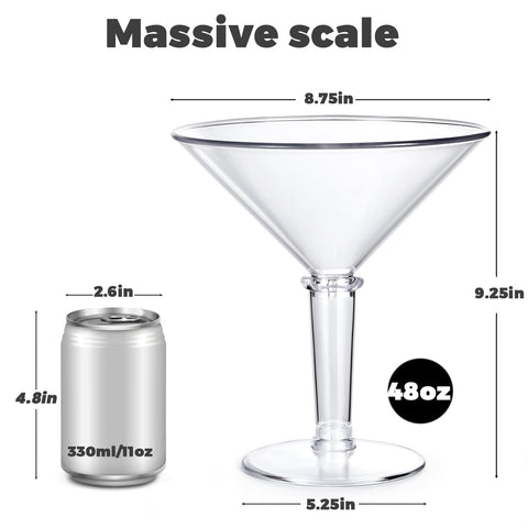 SAIAOKJ giant martini glass adds dramatic height to event decor.