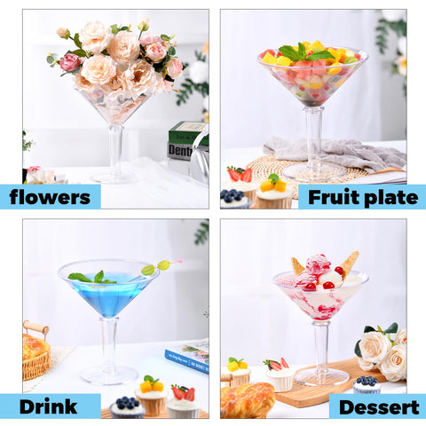 SAIAOKJ giant martini glass protects guests from breakage with shatter-resistant design.