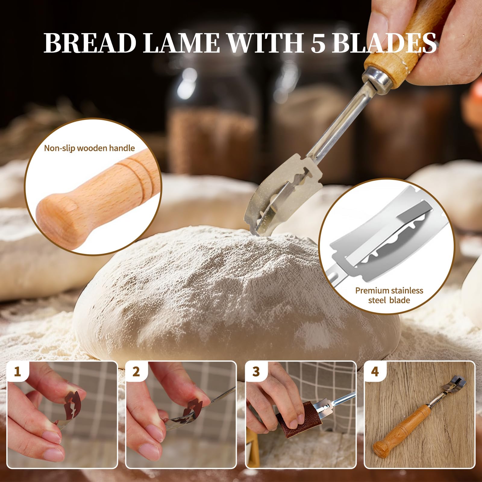 Saicefe replacement blades pack for sharp, clean cuts.