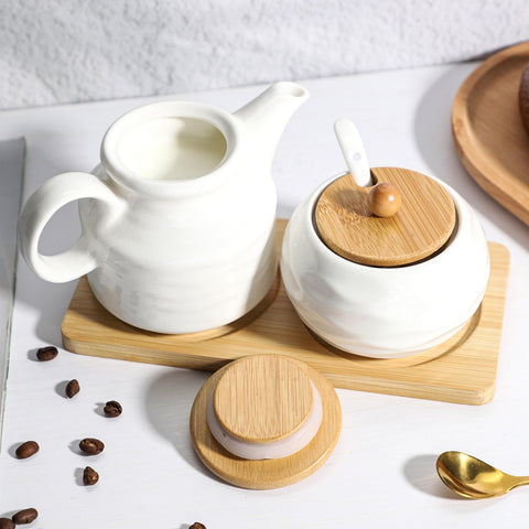Sailench ceramic set on table complements various decors and occasions.