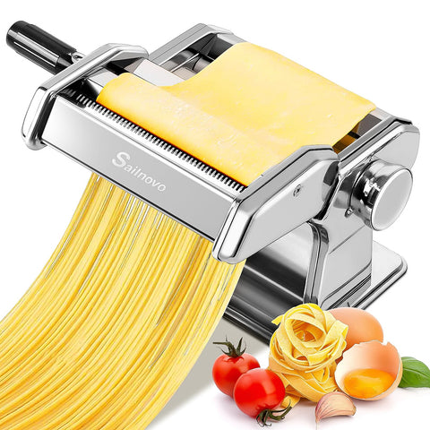 Sailnovo pasta maker rollers create even sheets for silky spaghetti